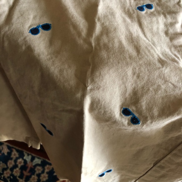 BROOKS BROTHERS Boys Sz 16 Khaki Shorts w Shades - Picture 4 of 5